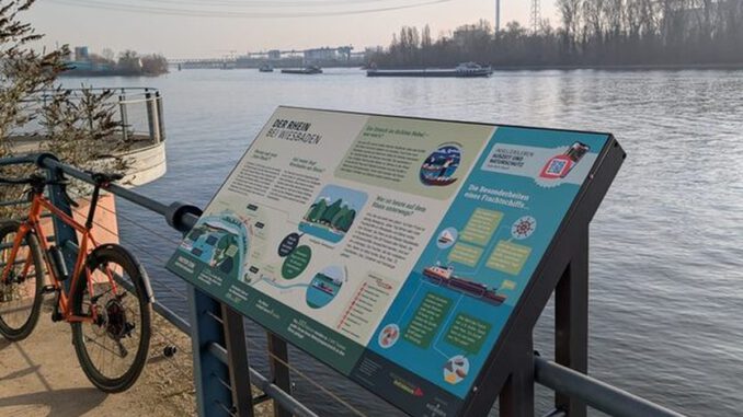 Wiesbaden bringt neun Informationstafeln an den Uferwegen von Rhein und Main an